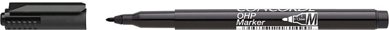 Permanente OHP-marker M, zwart