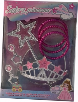 Prinsessenset voor kinderen met kroon, oorbellen en armbanden