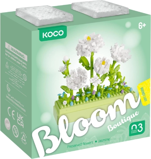 Mini bouwset KOCO jasmijn 285 stukjes in doosje