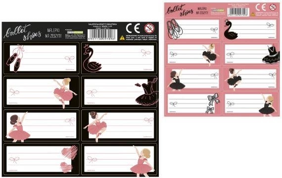 Derform vel stickers voor schriften ballerina (8 st.)