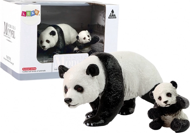 Set van 2 pandabeelden met pandajong Dieren van de wereld