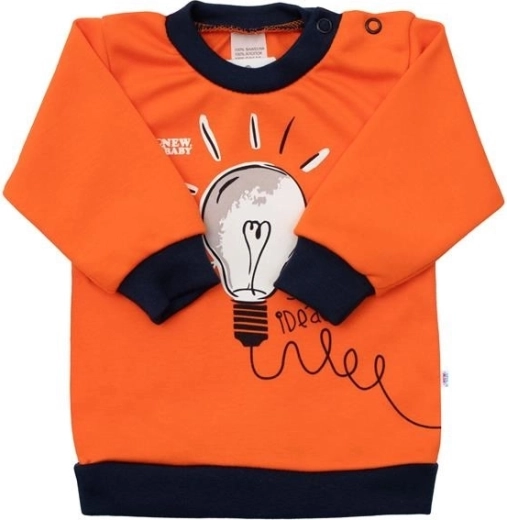 Baby katoenen T-shirt New Baby Happy Bulbs met lange mouw