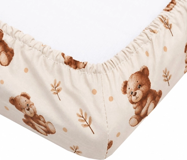 Katoenen hoeslaken voor wieg New Baby Sweet baby bears 120 × 60 cm