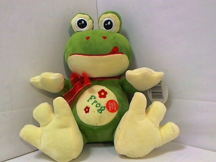 Pluchen kikker met geluid 25 cm
