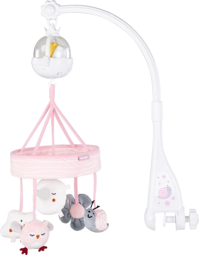 Chipolino muzikale mobiel voor boven het babybedje met projector Pink Garden