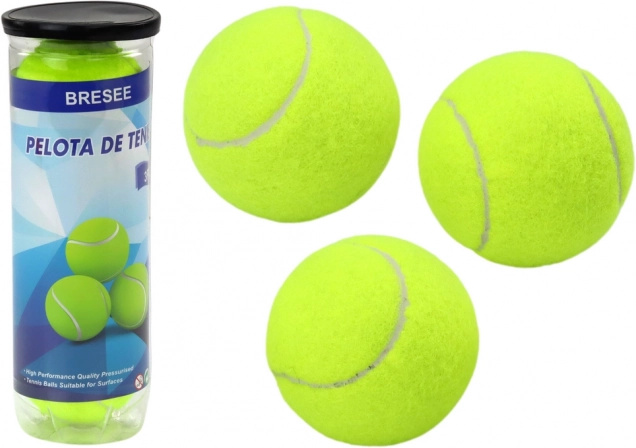 Gele tennisballen set van 3 stuks