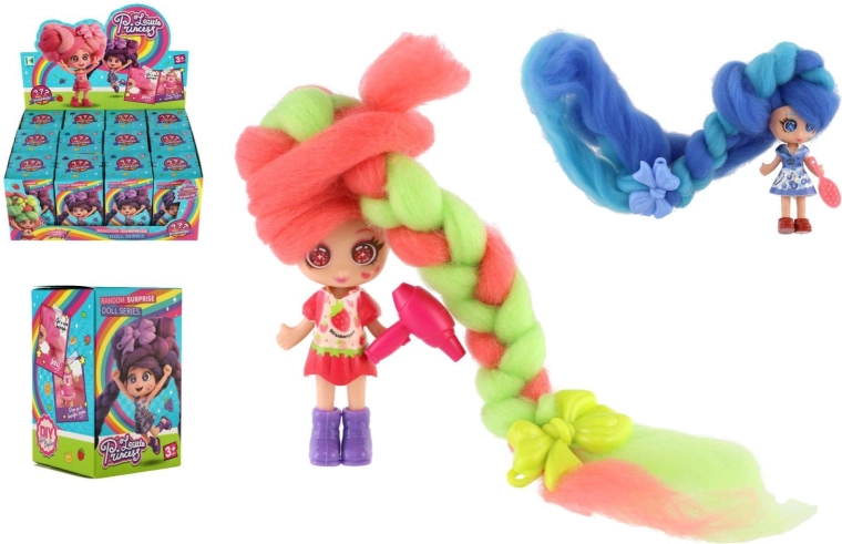 Pop met lang haar en accessoires - 1 stuk