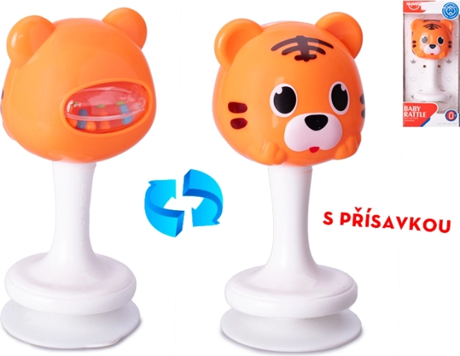 Rammelaar met tijgermotief met zuignap