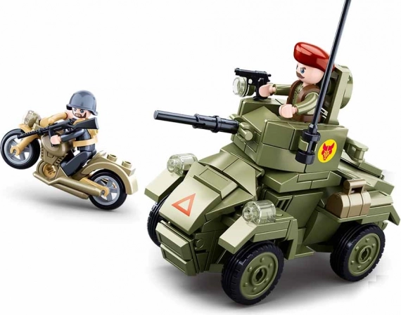 Sluban Tweede Wereldoorlog kleine pantserwagen bouwset
