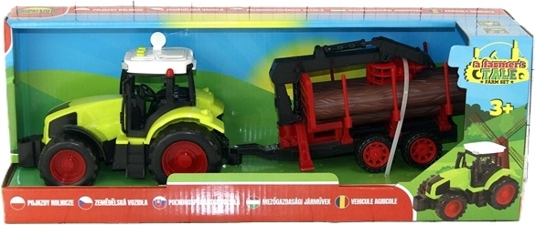 Kinderboerderijtractor met geluiden en aanhanger