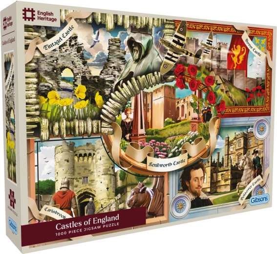 Gibsons puzzel English Heritage: kastelen van Engeland 1000 stukjes