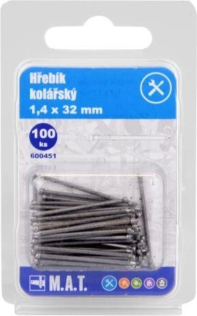 Koperspijkers 32 × 1,4 mm, 100 stuks