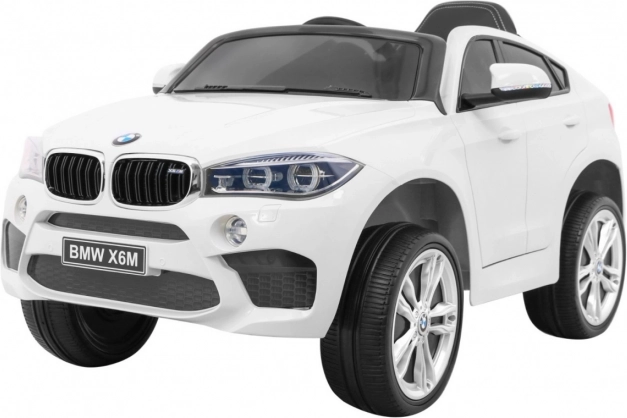 Elektrische BMW X6 M loopauto voor kinderen, wit, met afstandsbediening
