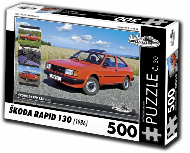 Puzzel RETRO-AUTA Škoda Rapid 130 (1986) – 500 stukjes