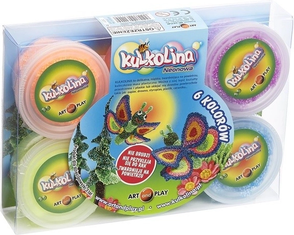 Plasteline Kulkolina in 6 neonkleuren