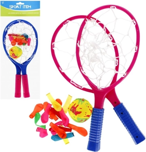 Kinderset voor strandtennis met waterballonnen