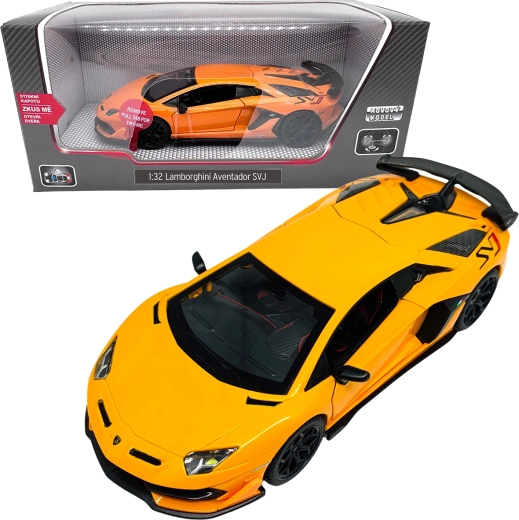Metalen model 1:32 Lamborghini Aventador SVJ – oranje