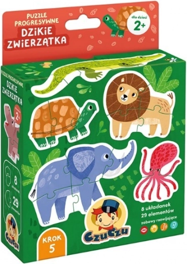Progressieve puzzel – wilde dieren