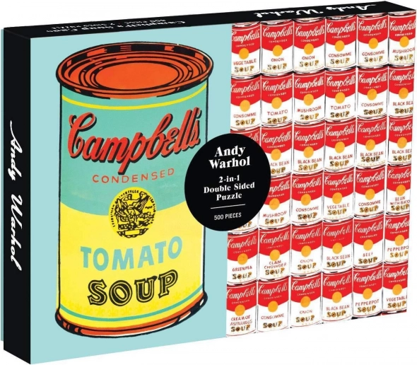GALISON Dubbelzijdige puzzel Andy Warhol Campbell's Soup Cans 500 stukjes