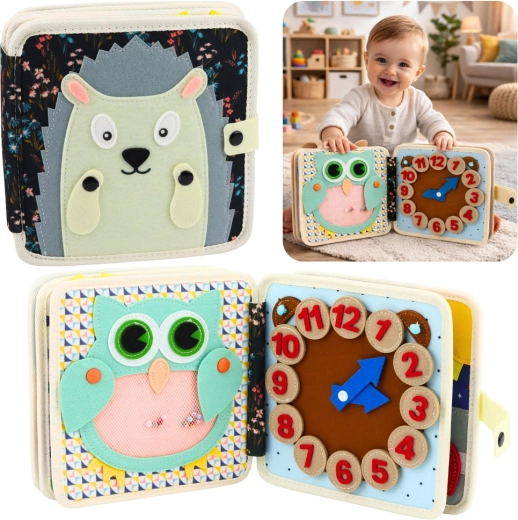 Textiele zintuiglijke viltboekje Egel – stille boek voor de allerkleinsten