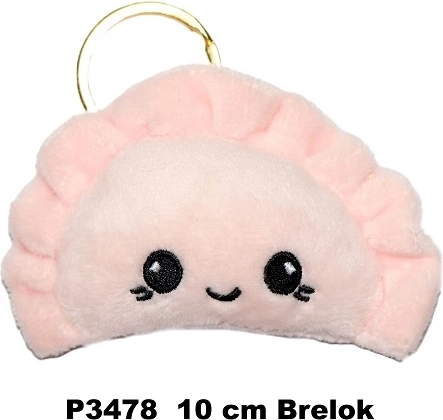 Roze pierogi-sleutelhanger 10 cm