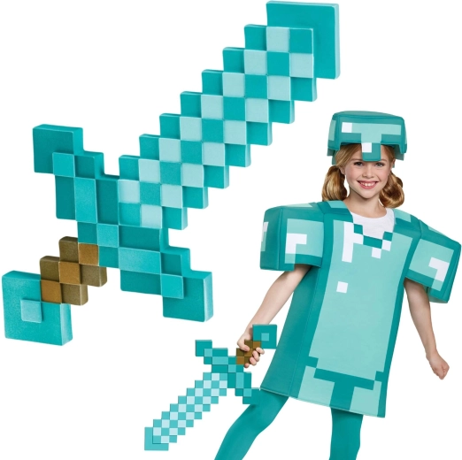 Minecraft diamanten zwaard 51 cm – carnavals- en cosplayaccessoires voor kinderen