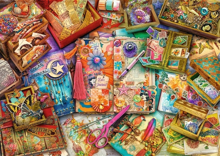 Puzzel TREFL Premium Plus Tea Time: Scrapbooking 1000 stukjes