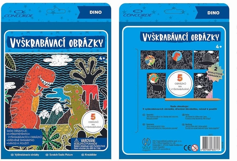 Krasplaatjes CONCORDE dinosaurussen