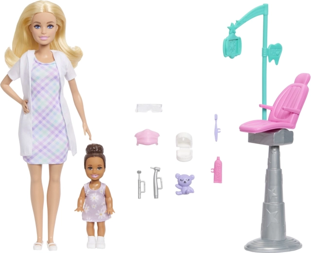 Barbie speelset beroep tandarts met blondine