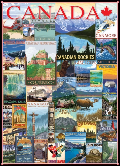 EUROGRAPHICS Puzzel Reisposters uit Canada 1000 stukjes