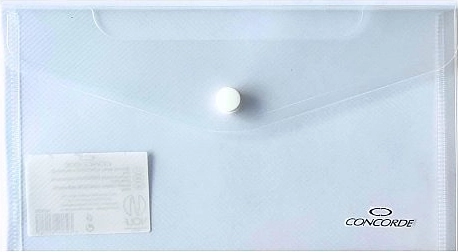 Documentenmappen met drukknoop DL transparant CONCORDE