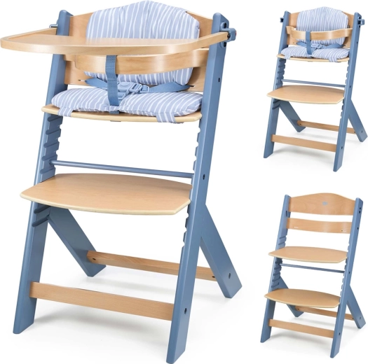 Kinderkraft eetstoel Enock Nordic Breeze met kussen