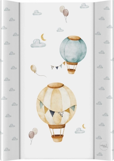 Ceba Baby verschoningsmatje met stevige plank Basic Balloons 50 × 70 cm