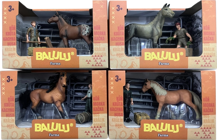 BALULU speelset paard met verzorger en accessoires - 1 stuk