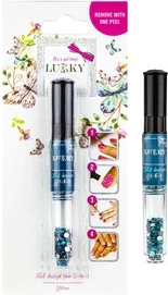 Lukky lichtblauwe nagellak en glitter