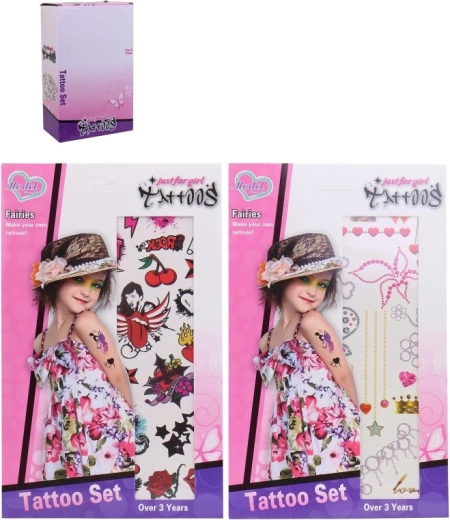 Tijdelijke tatoeages voor meisjes – 36 stuks in cadeaudisplaydoos