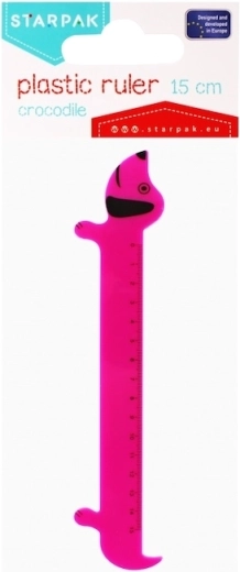 Liniaal hondje roze 15 cm STARPAK - 1 stuk