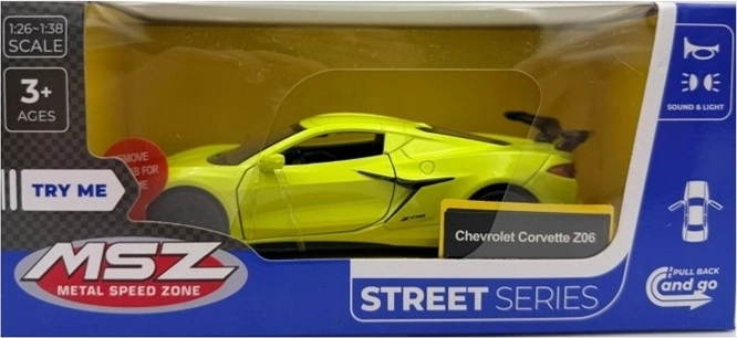 MSZ Chevrolet Corvette C8 met licht en geluid, geel