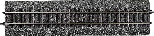 ROCO LINE rechte rail G1 met bedding H0
