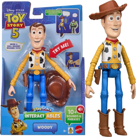 Mattel Disney Toy Story 5 interactieve Woody-figuur 23 cm (Engelse versie)