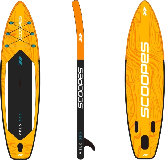 opblaasbaar paddleboard LAGO 320 cm met accessoireset, geel