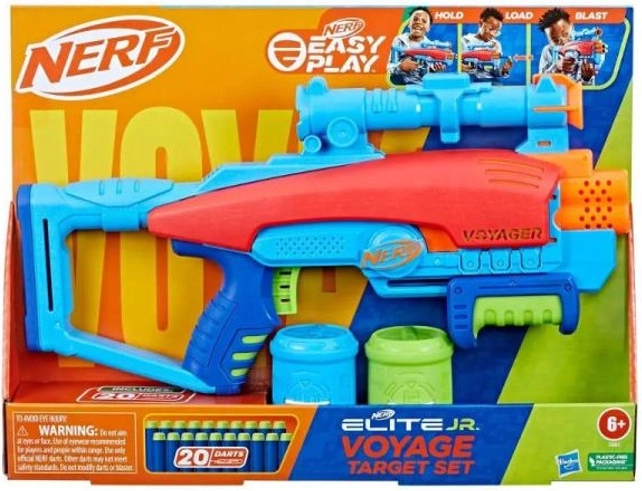 Nerf Elite Junior Voyager Target Set – speelgoedpistool met pijltjes en doelen