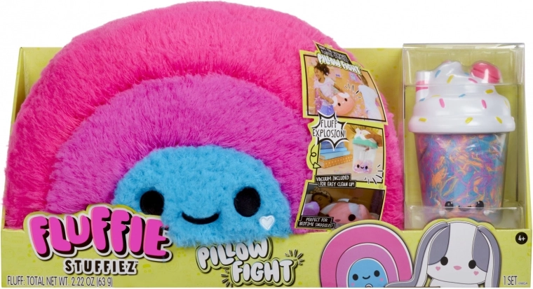 Kussen Fluffie Stuffiez Pillow Fight regenboog