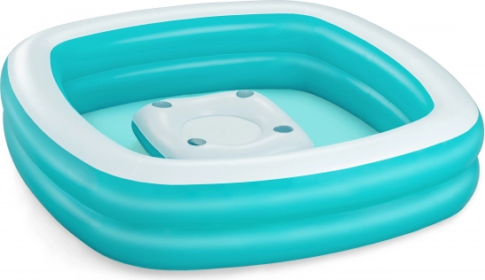 Opblaasbaar familiezwembad 218x218x48 Bestway met drijvende tafel