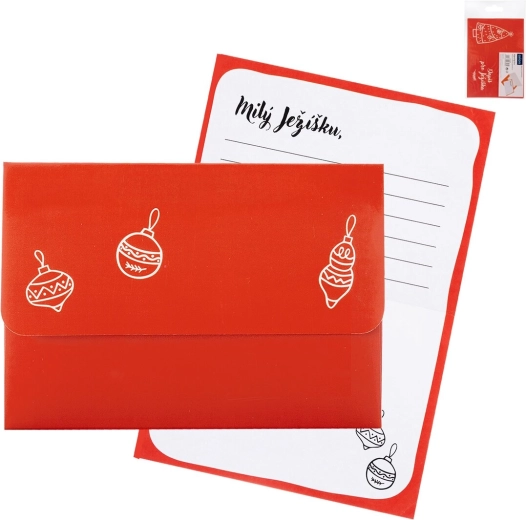 Papieren envelop brief aan het Kerstkind met ingevoegde brief (CZ) - 1 stuk