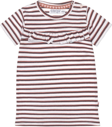 Meisjes zomerkleedje met korte mouwen wit DIRKJE, maat 98