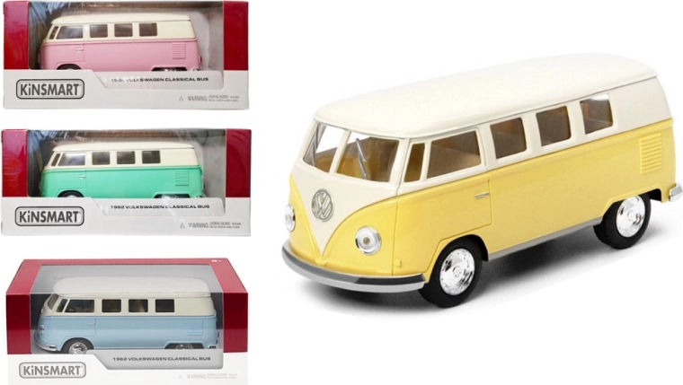 Volkswagen Bus klassiek 1962 1:32 metalen model PULL-BACK