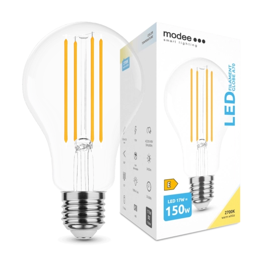 Modee Smart Lighting LED filament gloeilamp Globe E27 17 W warmwit