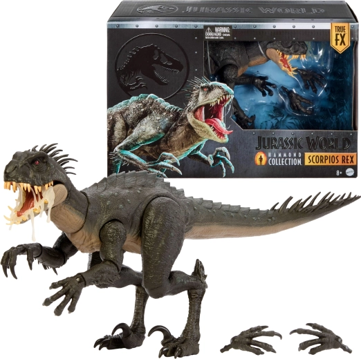 Mattel Jurassic World Hammond Collection Scorpios Rex – verzamelbare dinosaurusfiguur 43 cm