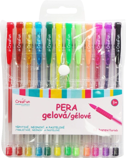 CreaFun gelpennen – set van 12 kleuren